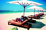 Вид пляжа в отеле Bali Hilton International